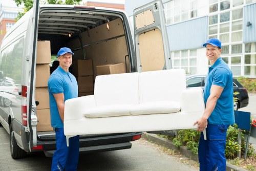 Local removals team helping with a move in Locksbottom