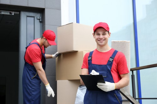 Removal team preparing a local move in Locksbottom