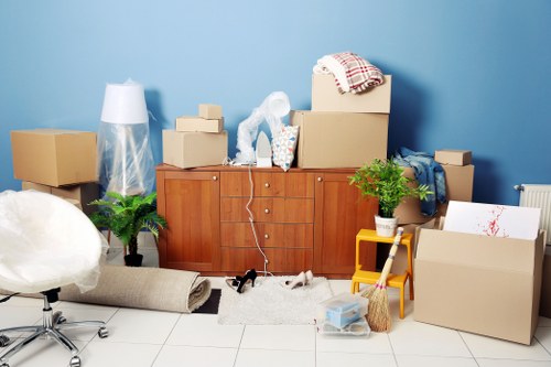 Removal van ready for local home move in Locksbottom
