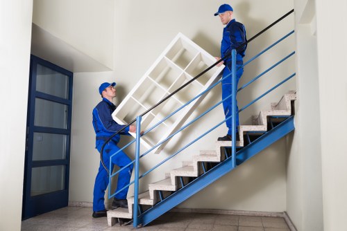 Local office movers handling furniture and equipment in Locksbottom