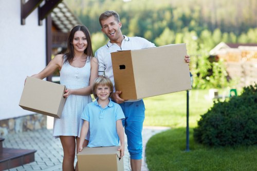 Careful loading of furniture for a local move