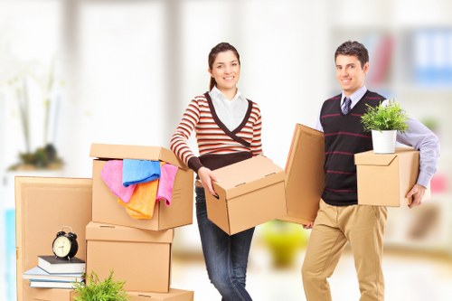 Professional movers handling a family home relocation in Locksbottom