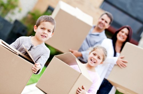 House moving team preparing a residential move in Locksbottom