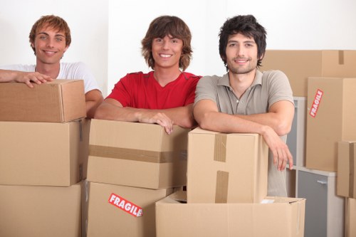 Packed removals van ready for household items and furniture