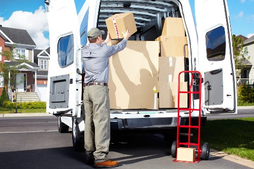 Office furniture and IT items being prepared for relocation