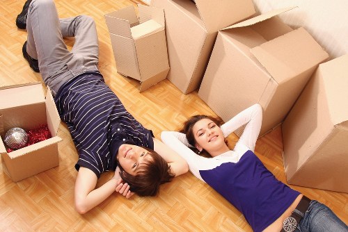 Professional team managing an office move with careful access planning