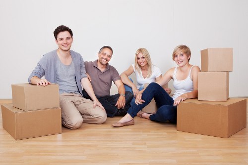Professional handling of office equipment during a local removal